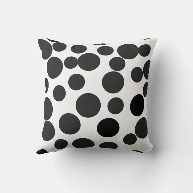 Murugi Decor Polka Dots Throw Pillow  (Back)