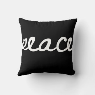 Murugi Home & Decor Black-is-Peace Throw Pillow 