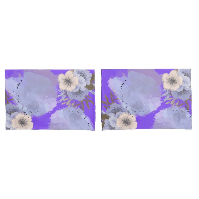 Murugi Luxe Beddings Lavender Drift Pair of  Pillowcase (Front-Set)