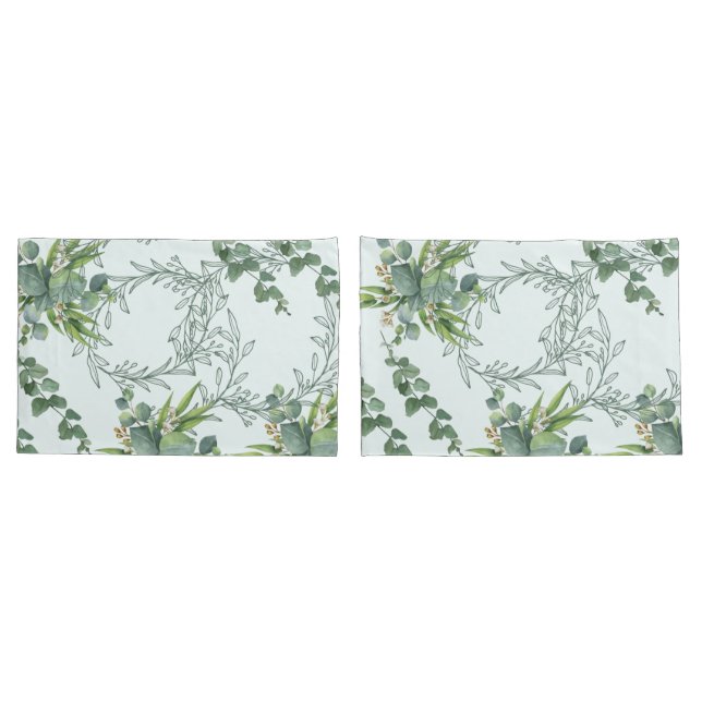 Murugi Luxe Beddings Verdant Harmony Pair of  Pillowcase (Back-Set)