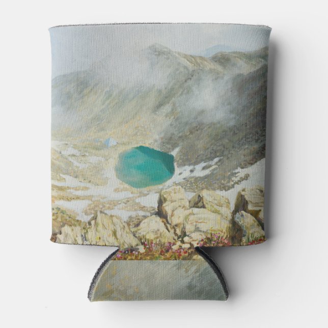 Musala peak, oil painting, Bulgaria. Can Cooler (Front)