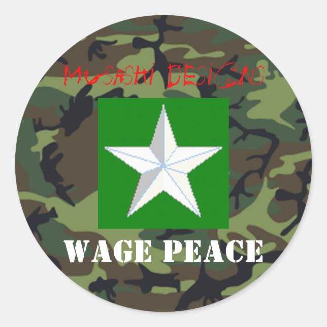 Musashi Designs Wage Peace Sticker (Front)