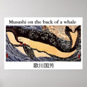 Musashi on the back of to whale poster