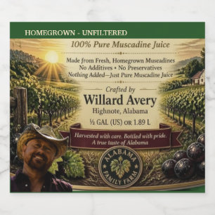 Muscadine Juice Label