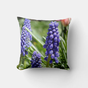 Muscari (Grape Hyacinth) Throw Pillow