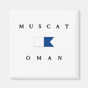 Muscat Oman Alpha Dive Flag Magnet