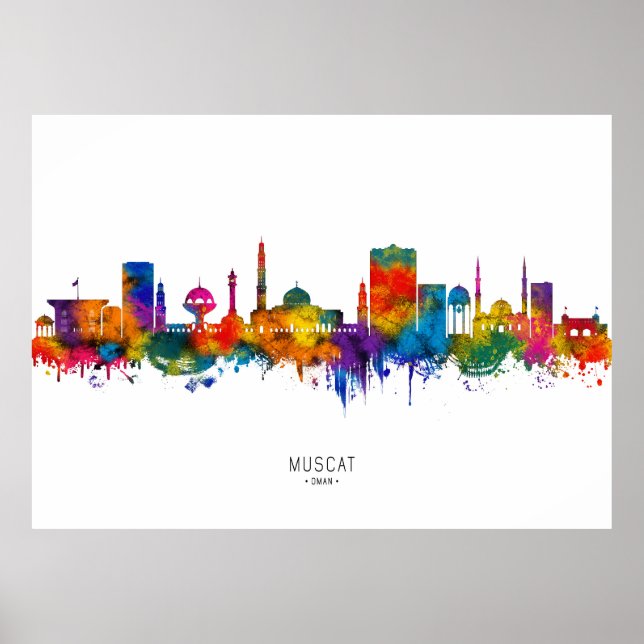 Muscat Oman Skyline Poster (Front)