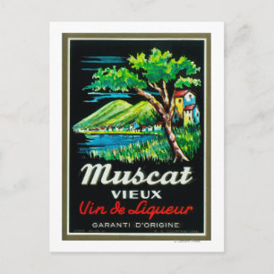 Muscat Vieux Wine LabelEurope Postcard