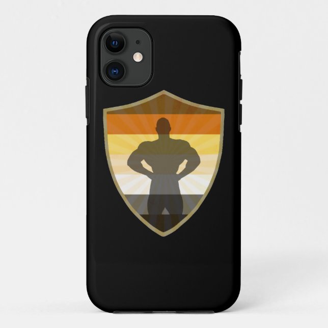 Muscle Bear Bodybuilding Bear Pride Flag Case-Mate iPhone Case (Back)