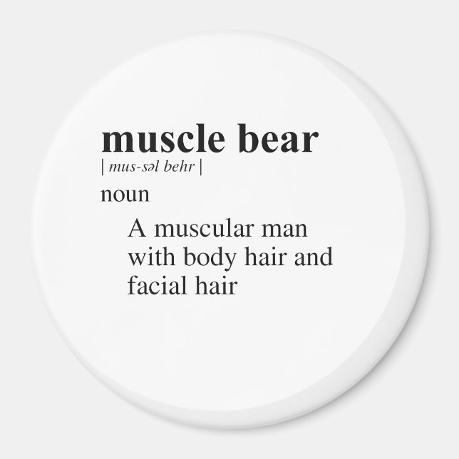 MUSCLE BEAR DEFINITION MAGNET (Front)