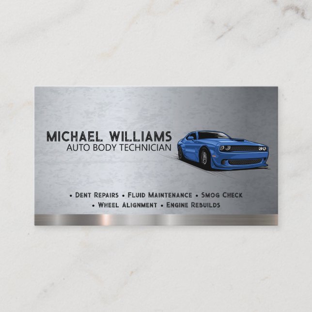 Muscle Car | Auto Garage Shop Business Card (Front)