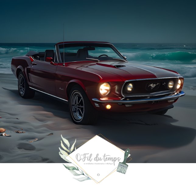 Muscle Car Beach front decoupage Tissue Paper (Creator Uploaded)