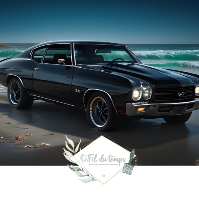 Muscle Car - Chevelle- Beach front decoupage Tissue Paper (Creator Uploaded)