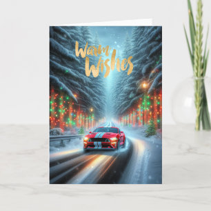 Muscle Car Christmas Card