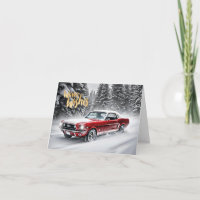 Muscle Car Christmas Card.