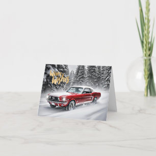 Muscle Car Christmas Card. Card
