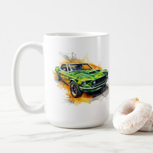 Muscle Car Coffee Mug (With Donut)