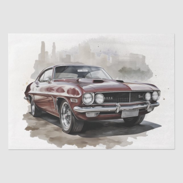 Muscle Car Decoupage Tissue Paper (Front)