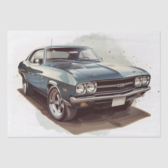 Muscle Car Decoupage Tissue Paper (Front)