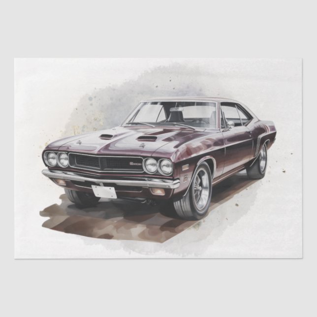 Muscle Car Decoupage Tissue Paper (Front)
