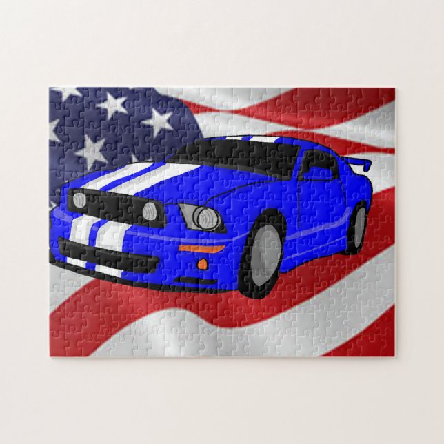 Muscle car design jigsaw puzzle (Horizontal)
