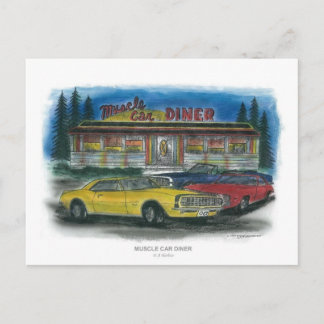 MUSCLE CAR DINER postcard