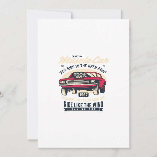 Muscle Car Invitation (Front)