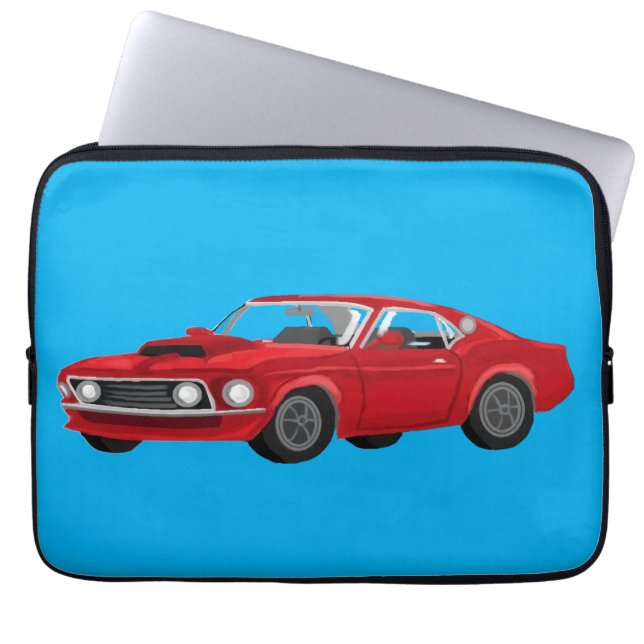 Muscle car laptop sleeve (Front)