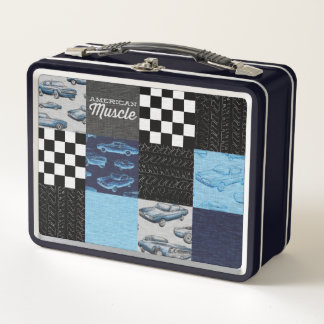 Muscle Car Metal Lunch Box