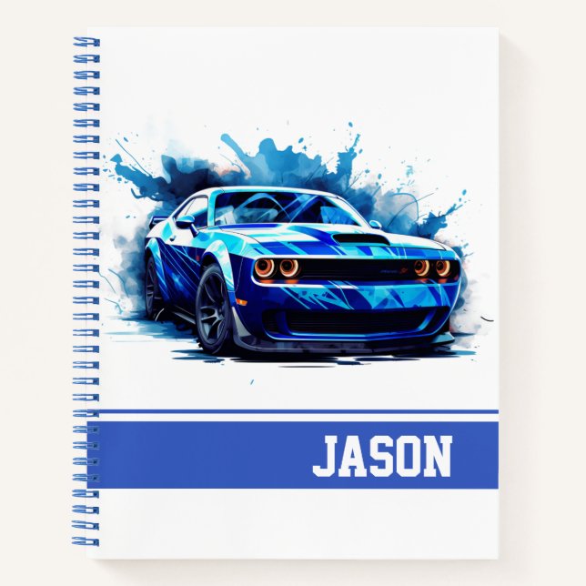 Muscle Car Notebook (Front)