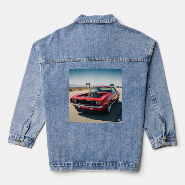 Muscle Car: Precision and Performance Denim Jacket (Back)