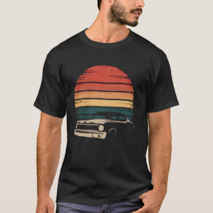 Muscle Car Retro Vintage American Car Sunset Desig T-Shirt