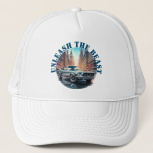 Muscle Car Unleash The Beast Trucker Hat