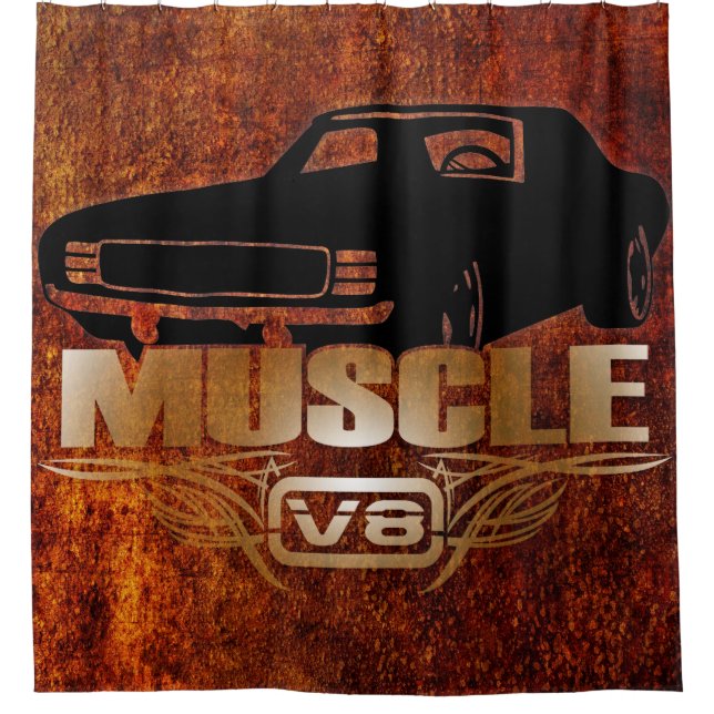 Muscle Car V8 Shower Curtain (Front)