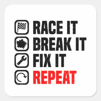 Muscle Car V8 Turbocharger Tuning Race Car Square Sticker