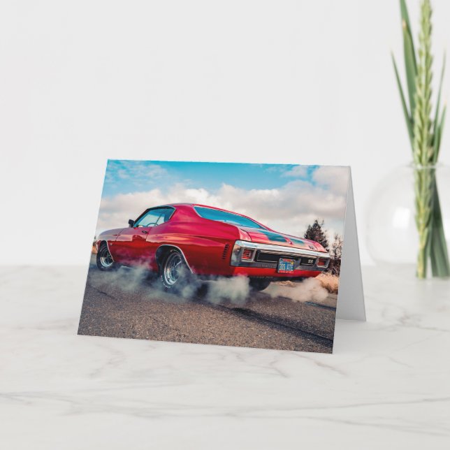 MUSCLE CAR VINTAGE SPORTS CAR  BIRTHDAY Card (Front)