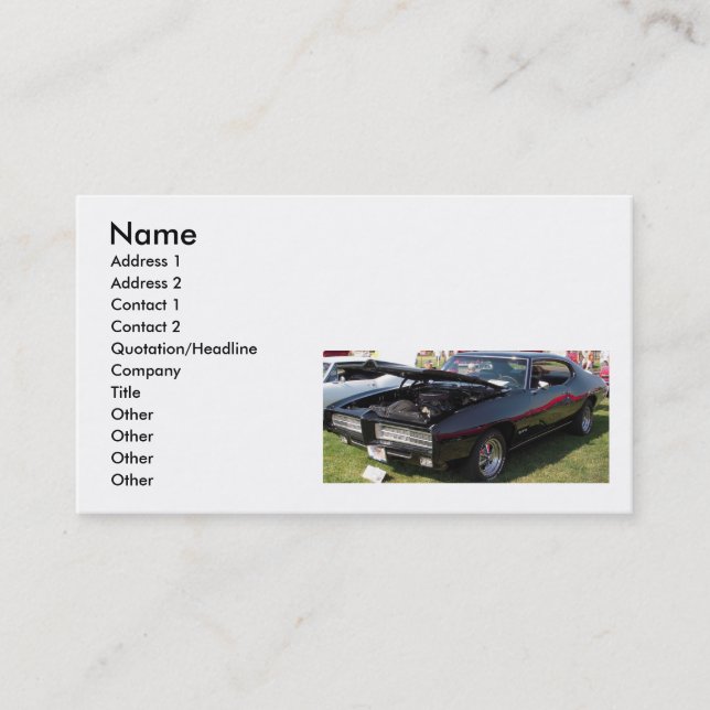 Muscle Cars Business Card (Front)