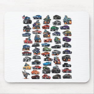 Muscle Cars, Classic Cars, Trucks and a Chopper Mouse Pad