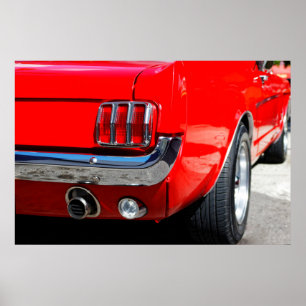 Muscle car's rear side poster