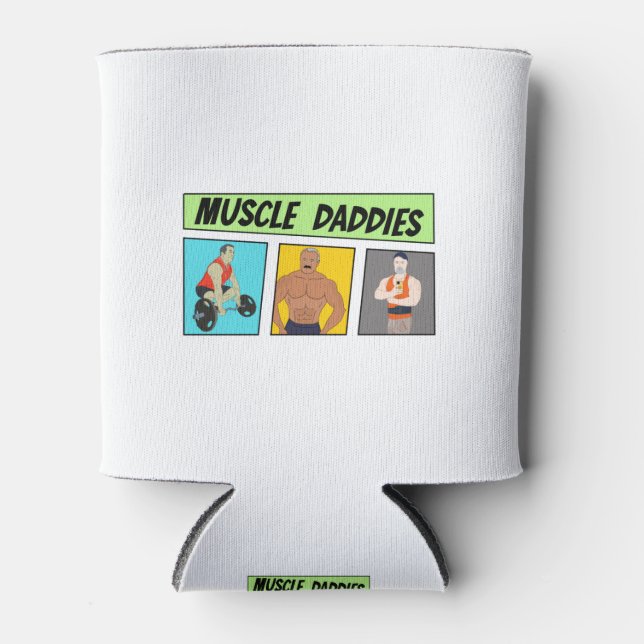 Muscle Daddies Comics Can Cooler (Front)