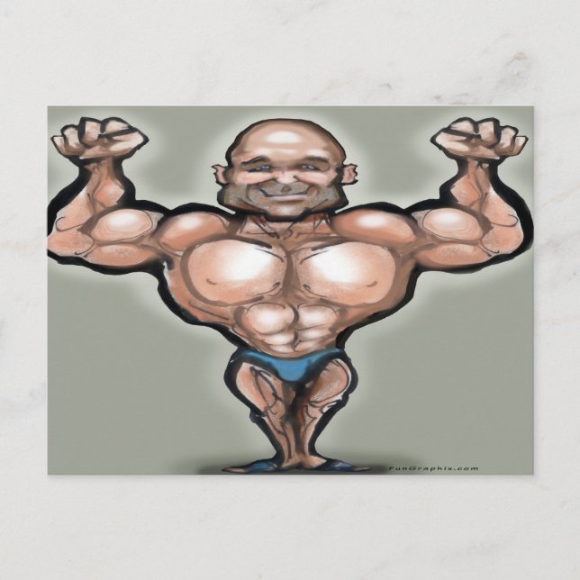 Muscle Dude Postcard (Front)