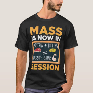 Muscle Gains Protein Dumbbell Weightlifting T-Shirt