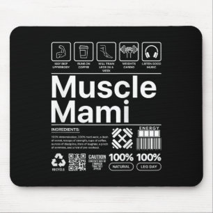 Muscle Mami And Mum Gym Workout Mother Funny Bodyb Mouse Pad
