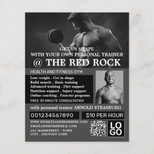Muscle Man, Personal trainer, Gym Advertising Flyer