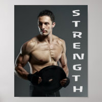 Muscle Man Strength Lift Weights Gym Workout