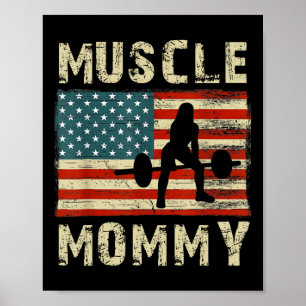 Muscle Mummy Womens Bodybuilding Bodybuilder Weigh Poster