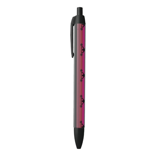 MUSCLE PRIDE FLAG BLACK INK PEN (Top (Vertical))