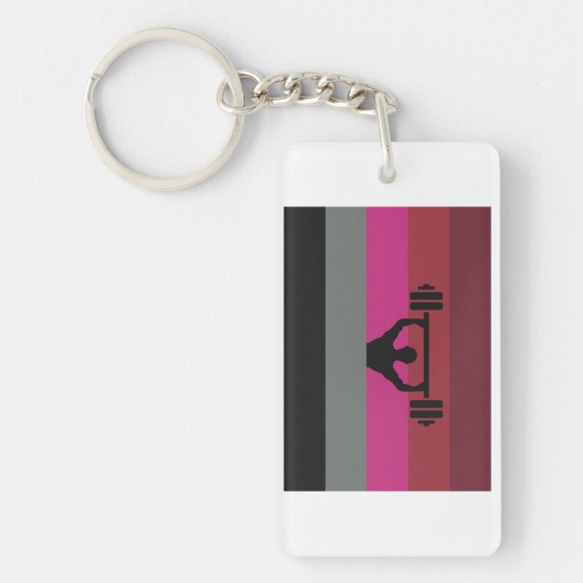 MUSCLE PRIDE FLAG KEY RING (Front)