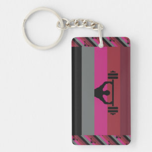 MUSCLE PRIDE FLAG KEY RING