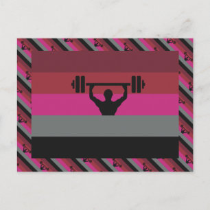MUSCLE PRIDE FLAG POSTCARD